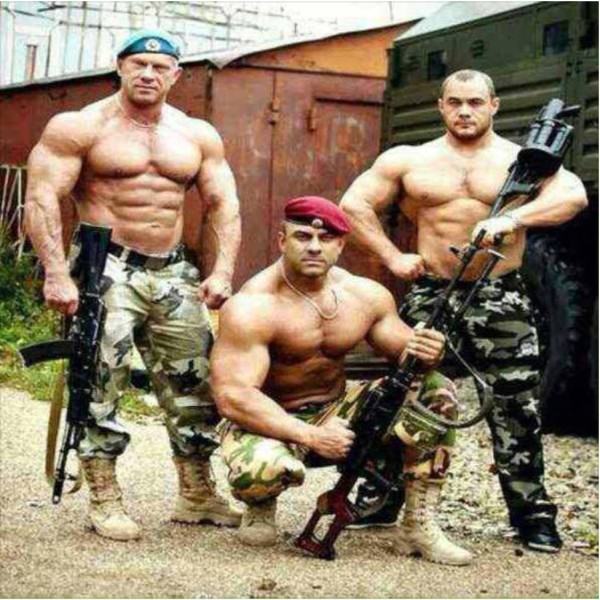 The Russian Orthodox Army. Maybe a bit too much masculinity?