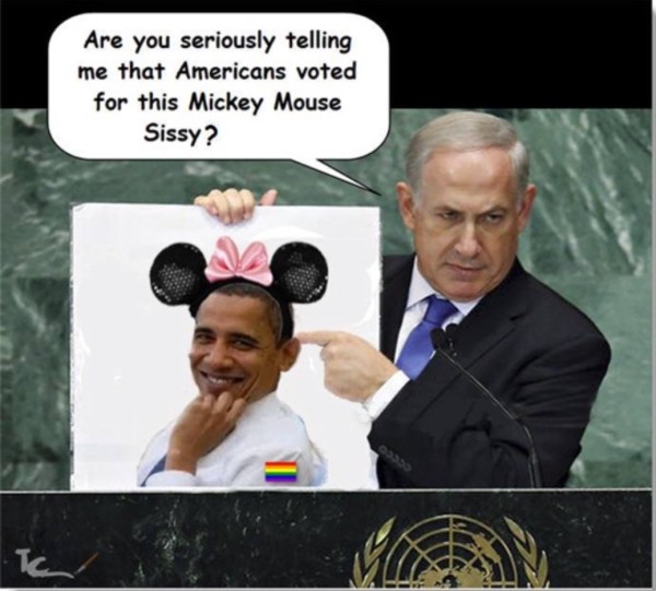 Netanyahu on Obama copy