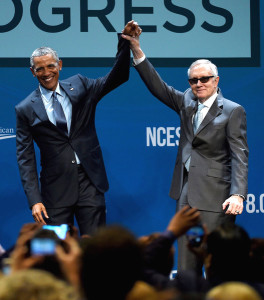 Barack Obama and Harry Reid at the Cronyism Summit in Las Vegas
