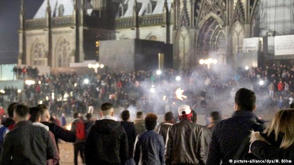 Cologne's Cathedral Square on New Year's Eve