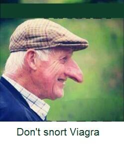 Don't snort Viagra