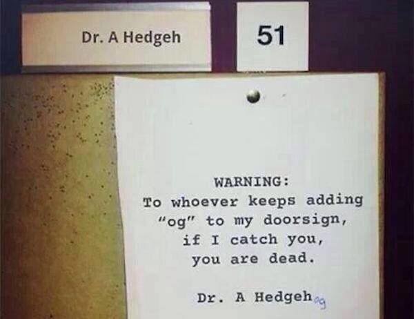Hedgehog sign