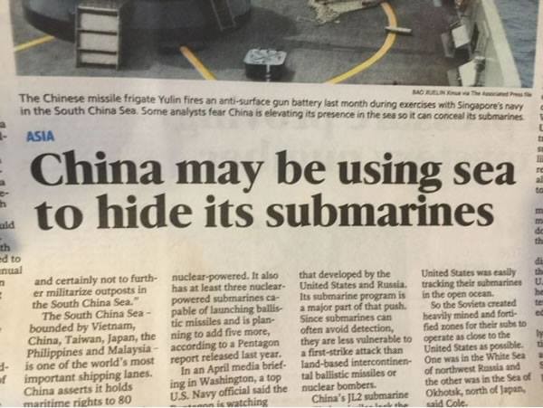China Hiding Submarines