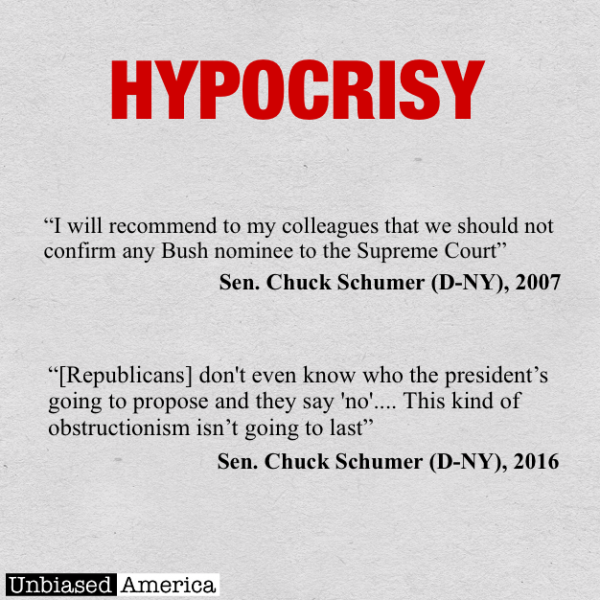 Schumer Hypocrisy