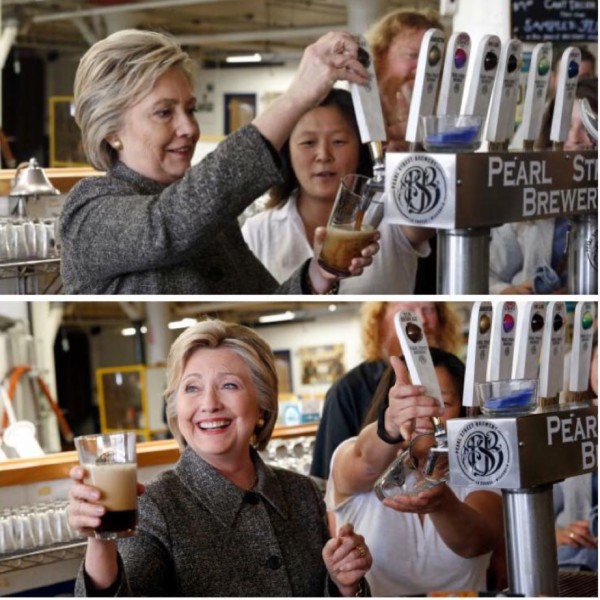 Turns out she doesn't know how to pour beer either. (And to think I used to drink at Pearl Street Brewery.)