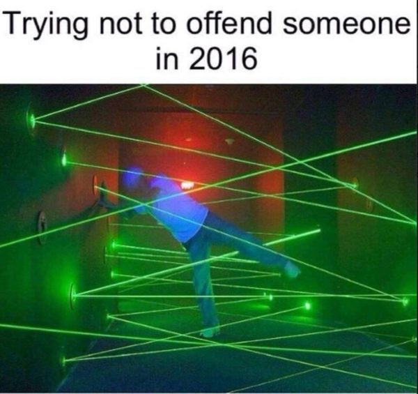 Try not to offend copy