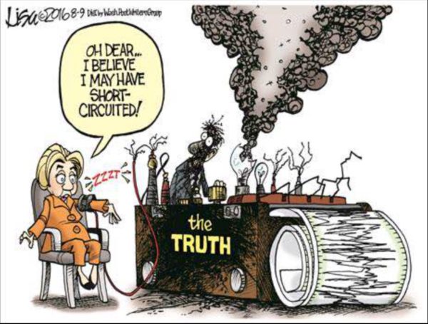 Hillary shorts out copy