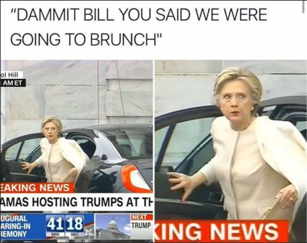 Hillary Arrives