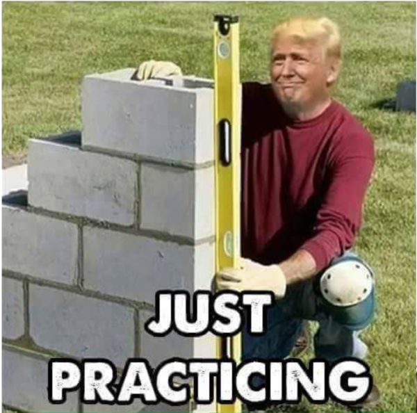 Trump Practicing