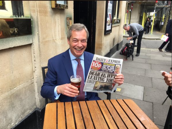 Farage Celebrates