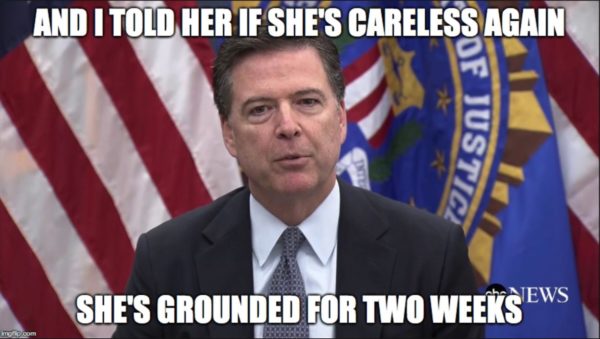 Comey Grounded
